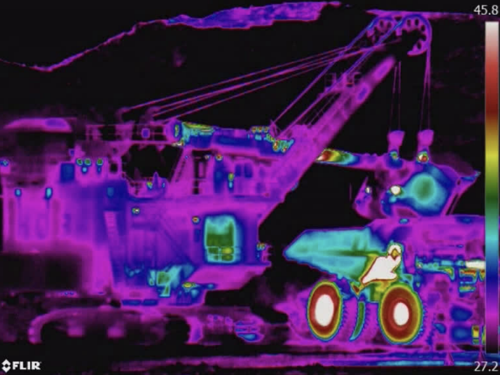 Electric face shovel infrared